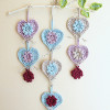 Crocheted Heart Wall Hanging