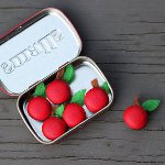 Tiny Apple Refrigerator Magnets