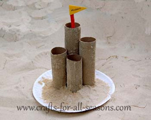 Toilet Tube Sand Castle Craft