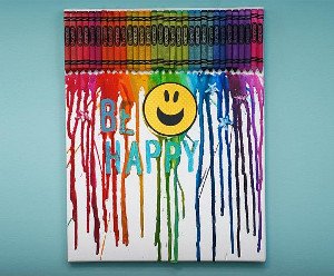 Cheerful Melted Crayon Art